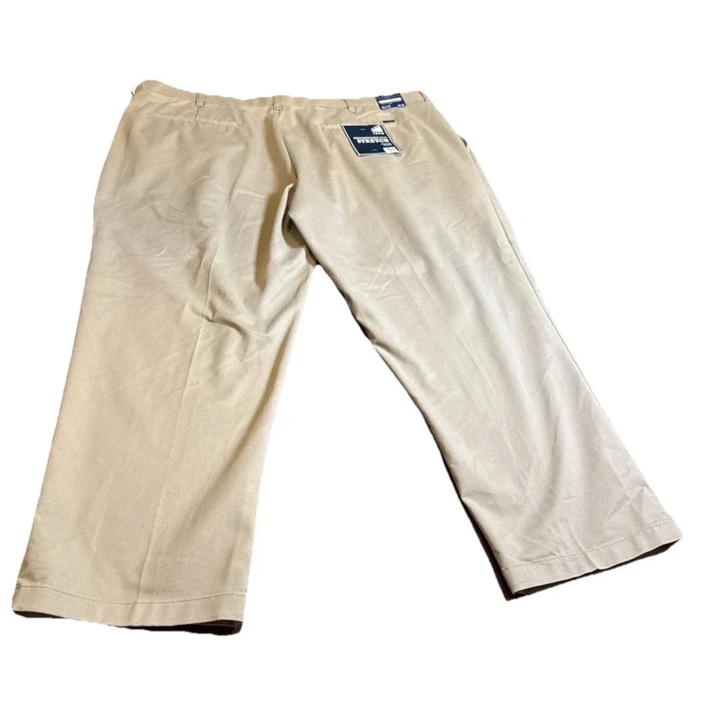 IZOD Big & Tall 50x30 Dress Pants‎ Double Pleat Stretch Khaki NWT SportFlex